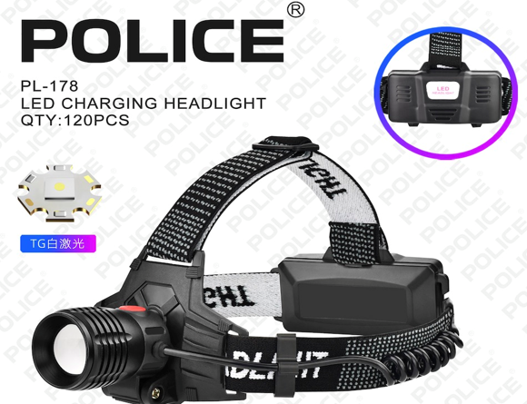 Налобний ліхтар PL-178, TG LED, 2х18650, ЗУ Type-C Дніпро - фото 1