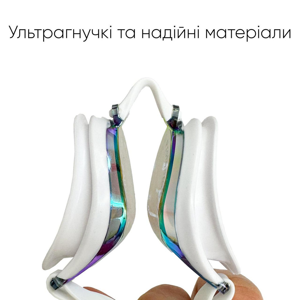 Окуляри для плавання Renvo Aries Pro Уні Anti-fog Білий, Фіолетовий OSFM (2SG100-03) Київ - фото 3