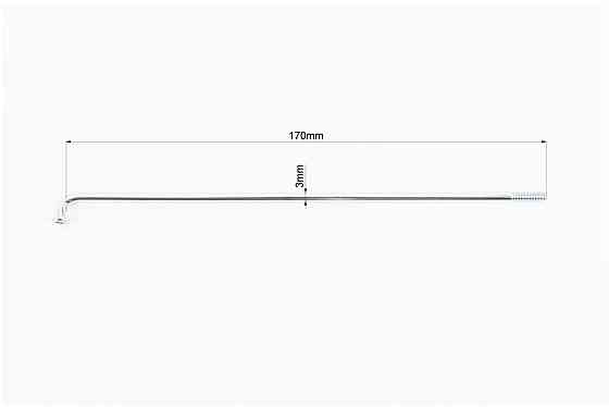 Спиця L-170mm, d-3mm, к-кт 36шт Киев