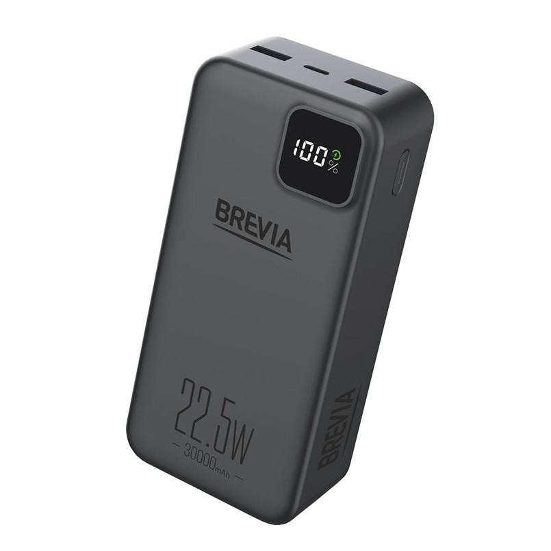 Повербанк (Power Bank) Brevia 30000mAh 22,5W Li-Pol, LCD черный Львов - изображение 1