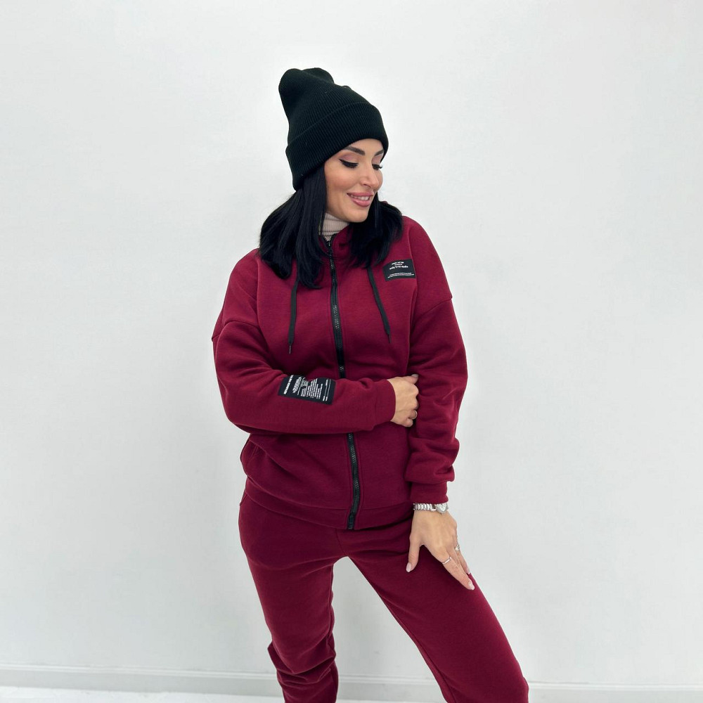 Жіночий спортивний костюм з нашивками "Walker" оптом | Норма Марсала, 42-44 Київ - фото 7