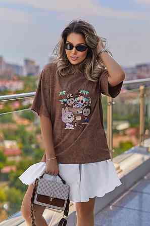 Жіноча футболка з ефектом тай-дай Labubu "Pirate" (Туреччина) | Батал Київ