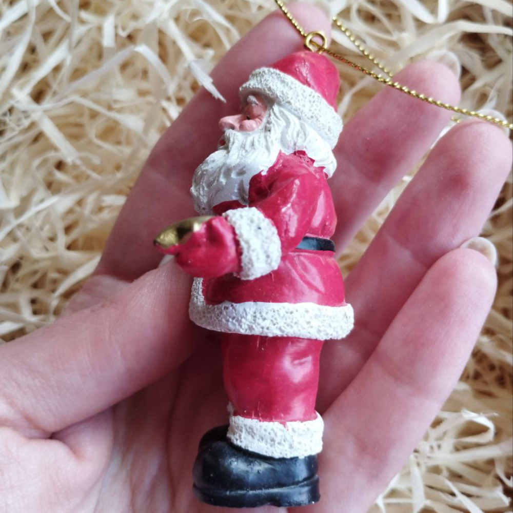 Новогодние елочные игрушки из полистоуна. Ёлочные украшения. Винтажные елочные игрушки из полистоуна Санта-Клаус Одесса - изображение 5