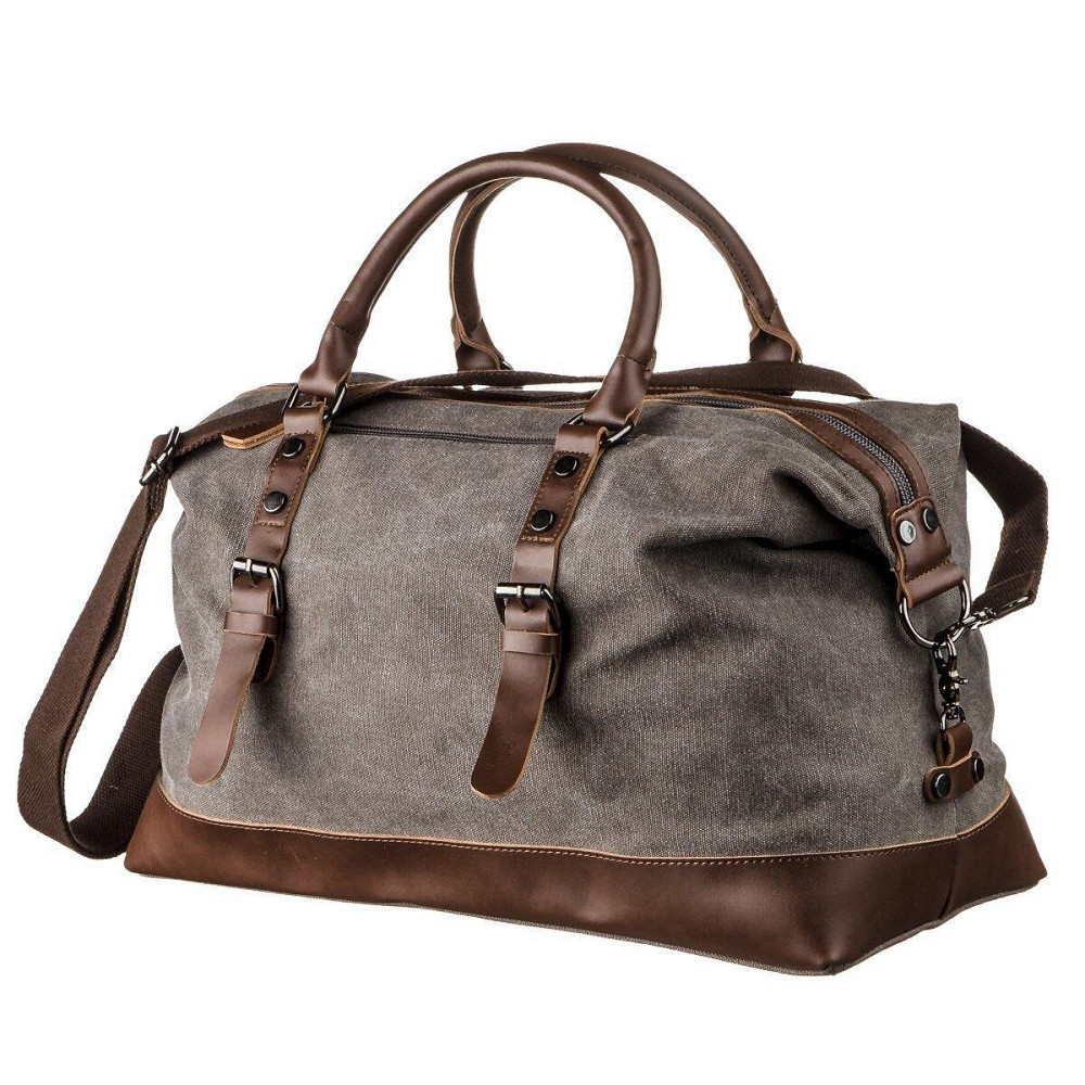 Дорожня сумка текстильна Vintage 20169 Сіра Київ - фото 3