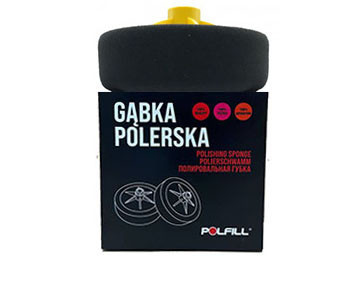 Круг (губка) полірувальний чорний м'який Ø150мм М14 50мм Polfill Київ - фото 1