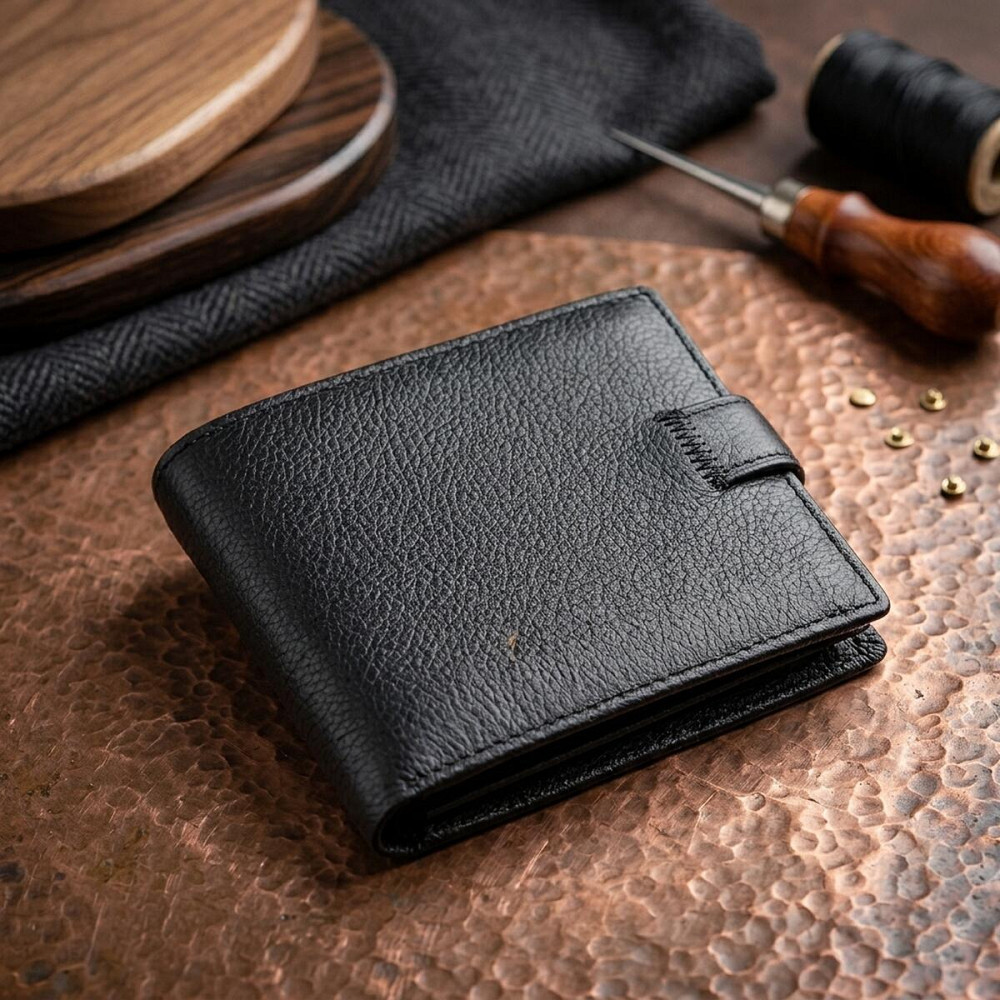 Мужской кошелек ST Leather 18339 (ST138) очень стильный Черный Киев - изображение 11