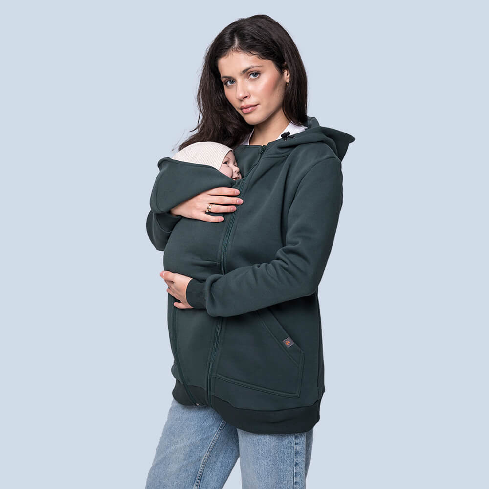 Худи для беременных со вставкой для ребенка Love & Carry Изумруд Киев - изображение 1
