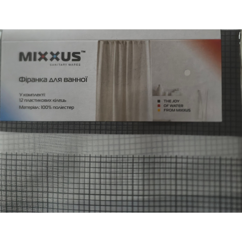 Шторка для ванної Mixxus SCT-017-180x180 з поліестеру   ( 13272 ) Харків - фото 5