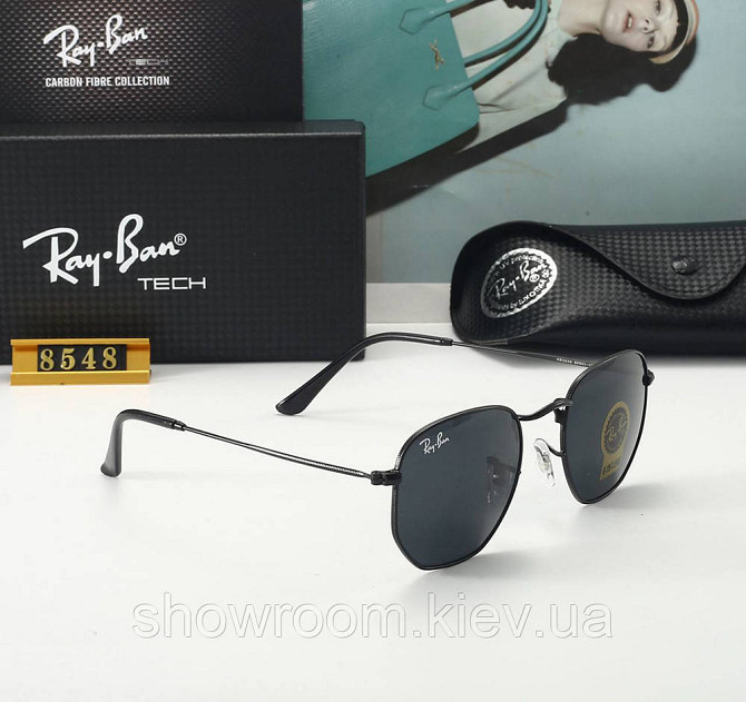 Чоловічі сонцезахисні окуляри Ray ban 3548 чорні Київ - фото 2