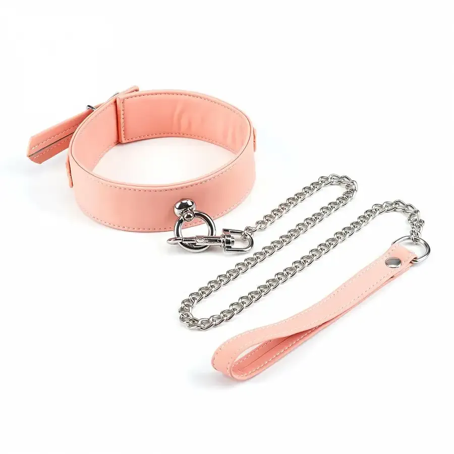 Нашийник із повідцем Liebe Seele Dark Candy Pink Collar with Leash Львів - фото 1