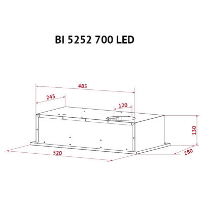 Вытяжка кухонная Perfelli BI 5252 WH 700 LED Винница - изображение 5