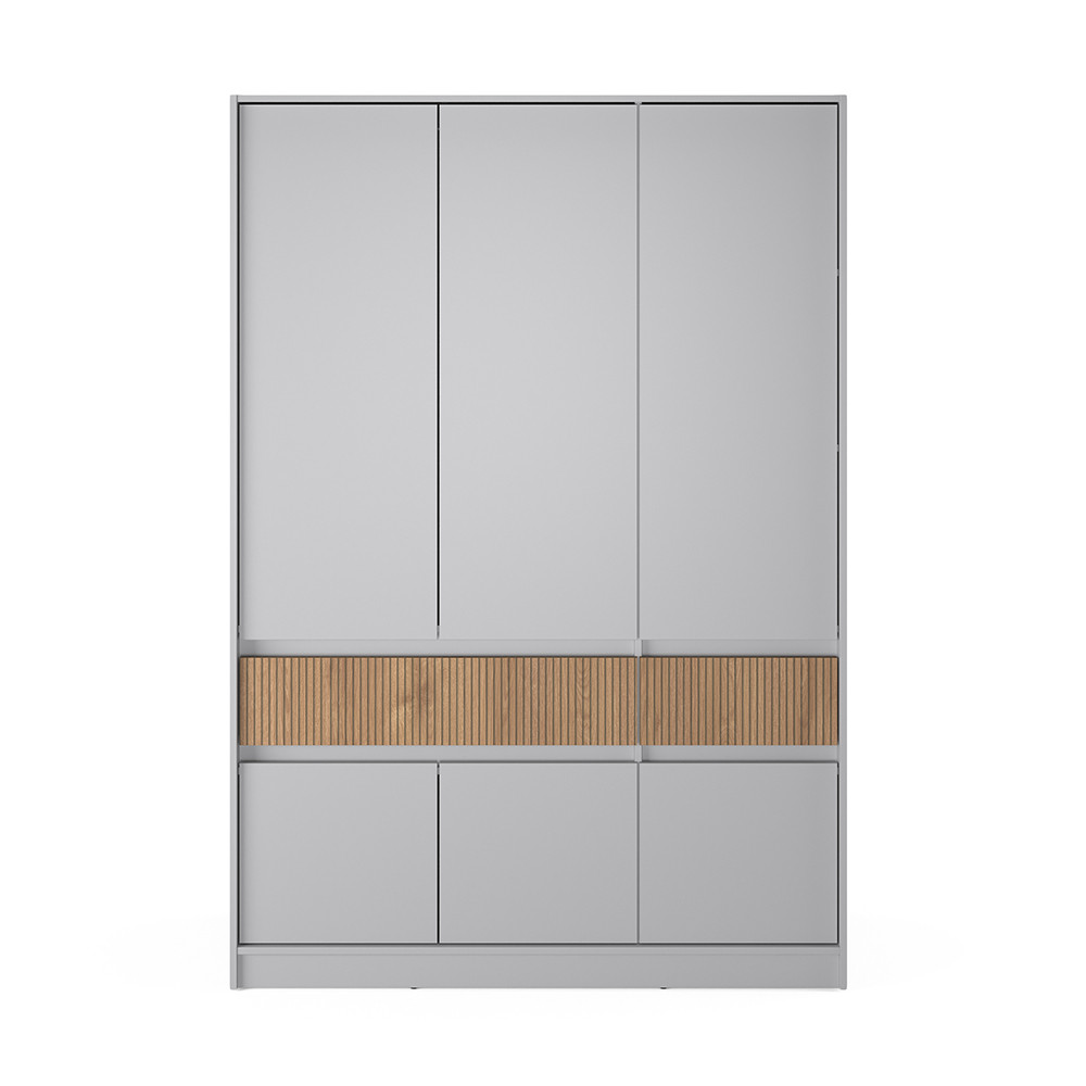 Шкаф распашной для одежды с выдвижными ящиками (полки - штанга) Эверест Стайл-1400 140х53х203 см Кашемир/Канелла (DTM-073576) Львов - изображение 2