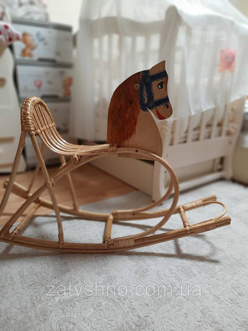 Кресло качалка лошадка детская из лозы Киев - изображение 3