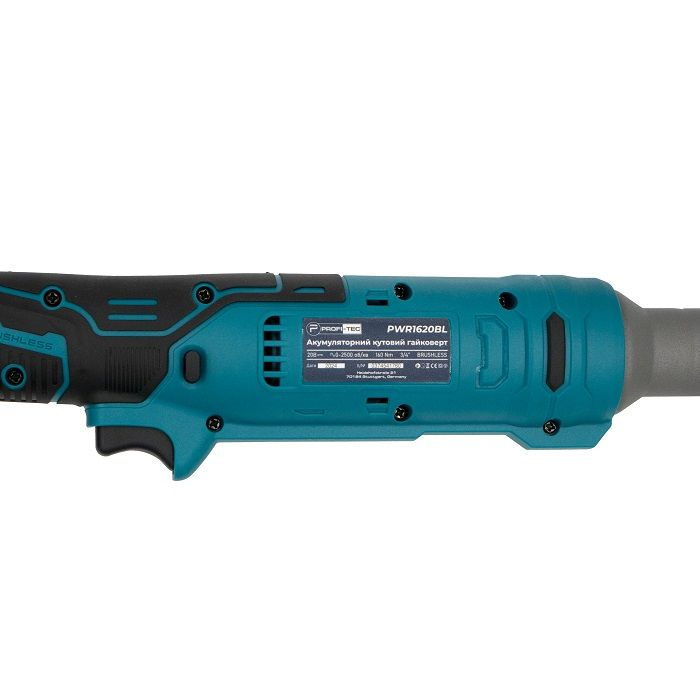 Потужний акумуляторний кутовий гайковерт PROFI-TEC  PWR1620BL POWERLine : без АКБ, 160Нм, 2500 об/хв, безщітковий Київ - фото 8