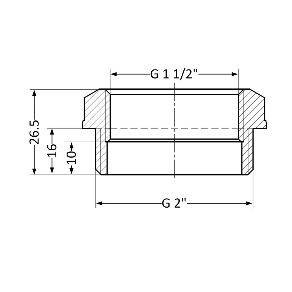 Футорка Thermo Alliance Standart 2"х1 1/2" НВ SD4235040 Київ - фото 2