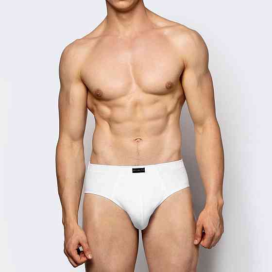 Трусы мужские классика белые Atlantic Basic 3BMP-006 Киев