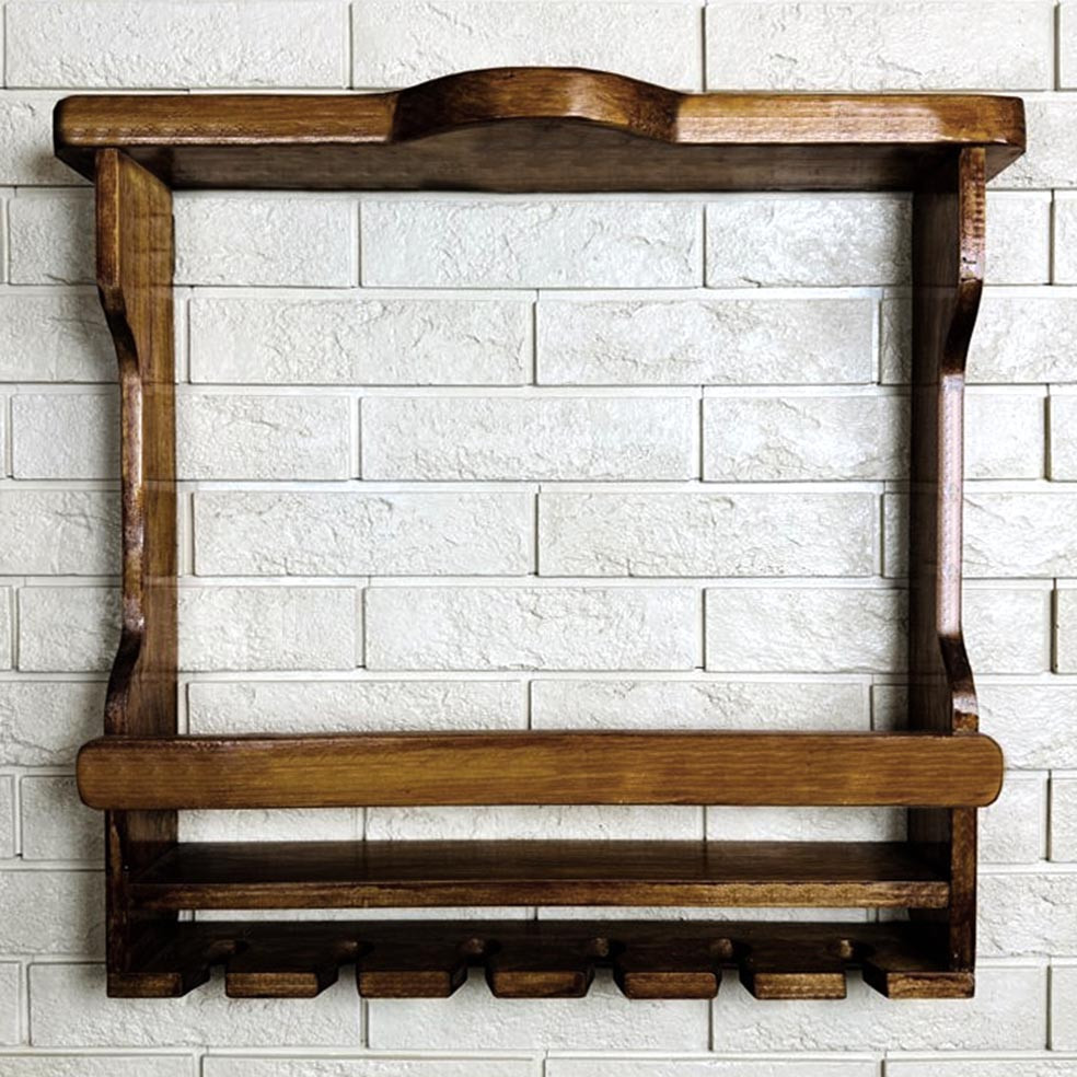 Настенная винная полка 