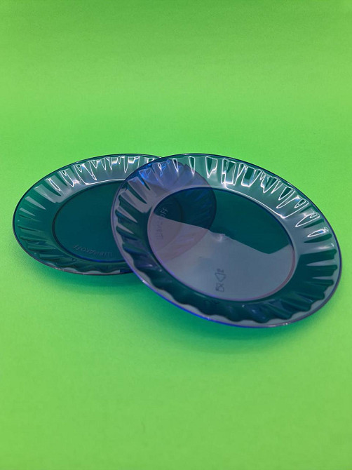 Тарілка 160 мм десертна склоподібна, блакитна 10 шт Харків - фото 1