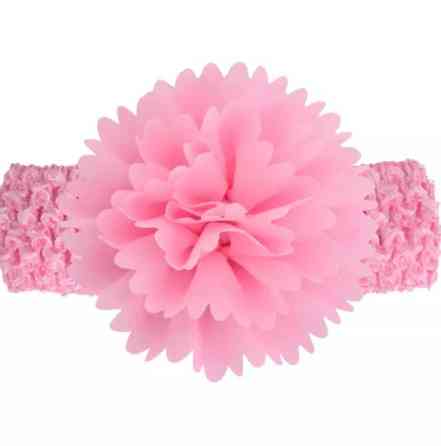 Повязка для девочки на голову с цветком 30-50 см розовый Киев