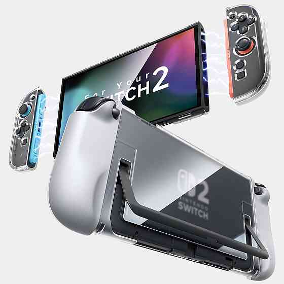 Чехол JSAUX PC0119A Прозрачный для Switch 2 (2025) Dockable Split PC+TPU Ультратный Защита JoyCon Киев