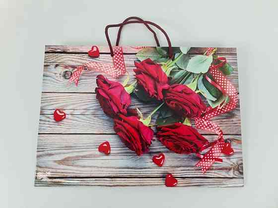 Бумажный большой горизонтальный пакет  36/22/10(артBG-137) (12 шт) Харьков