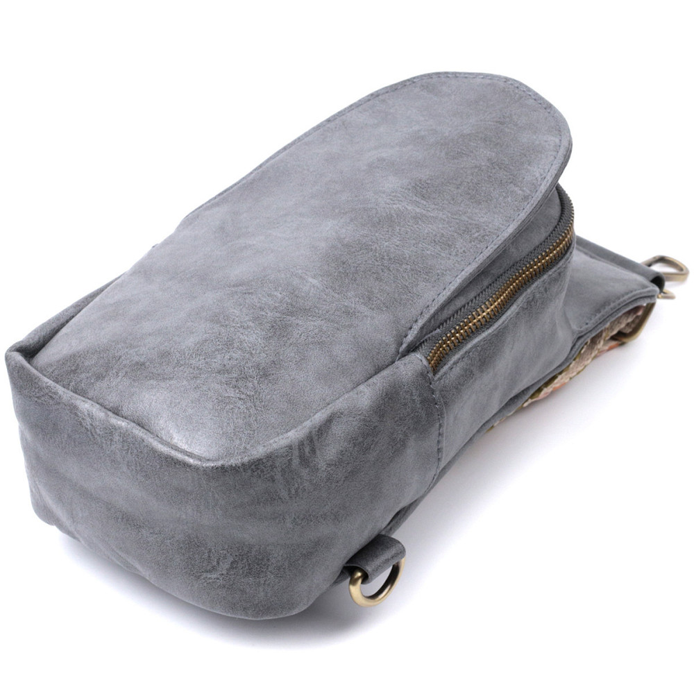 Модна сумка через плече в модному кольорі з екошкіри Vintage 22792 Сірий Київ - фото 5