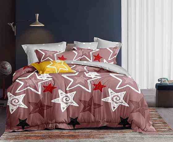 Ecotton Комплект постільної білизни Ecotton Євро 210х220 см Зірки рожевий Коломыя