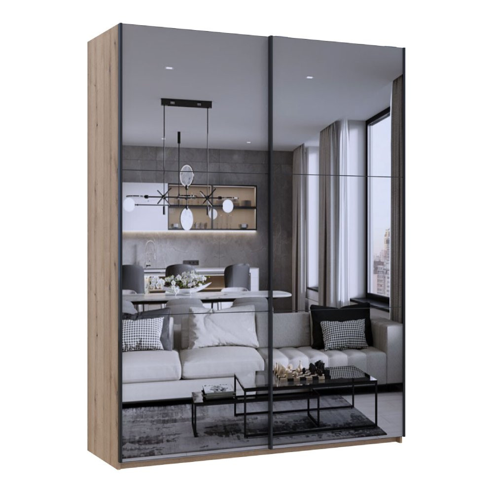 Шафа купе Doros G-Caiser Дуб Евок 2 Зеркала / 3 частини 180х60х240 (DRS-011575) Львів - фото 5