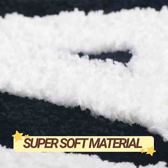 Ультрам'який килимок для ванної Aquarius мікрофібра з антиковзкою гумовою основою 45х60 см Чорний з білим Буча