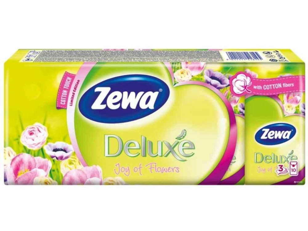Носові хустки Зева Делюкс 3 в 1 10пач*10хуст ТМ ZEWA Київ - фото 1