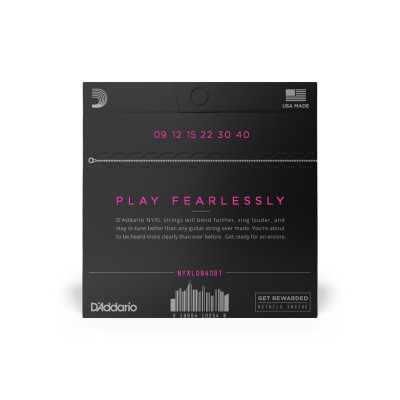Струни для гітари D'Addario NYXL Electric Balanced Tension Super Light (09-40) (NYXL0940BT) Вінниця - фото 3