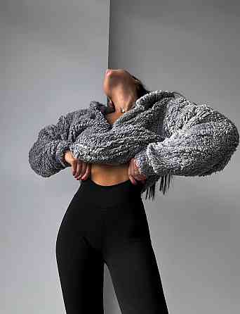 Стильный женский теплый костюм двойка Тедды,рубчик плотный с начесом Серый, 42/44 Одесса