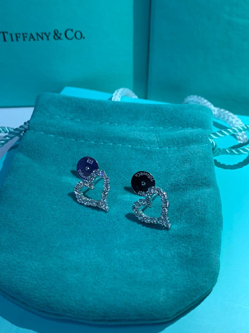 Tiffany cережки серця Тіффані, срібло 925 Одеса - фото 5