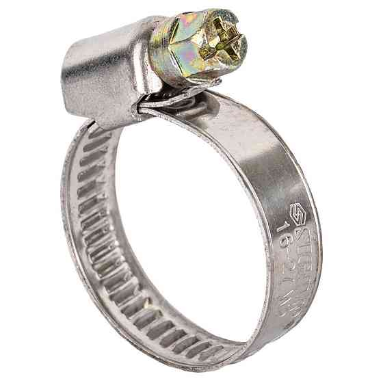 Хомут черв'ячний неіржавкий 9 мм D16-27мм 25 шт. SIGMA (2510051) Київ