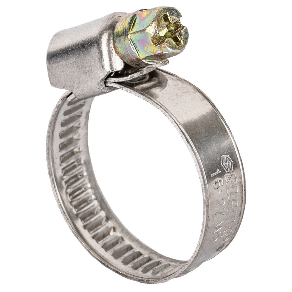 Хомут червячный нержавеющий 9мм D16-27мм 25шт SIGMA (2510051) Киев - изображение 1