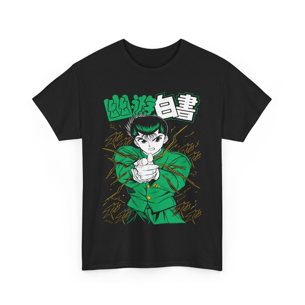 Футболка для хлопчика з аніме принтом Йу Йу Хакусхо Кувабара оверсайз (зріст від 165 до 180) Чорний AnimeJ0011m Дніпро - фото 4