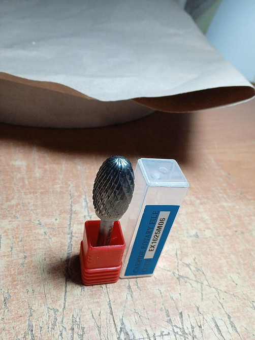 Борфреза тип Е 16×25×6 мм — конічна твердосплавна шарошка по металу для дриля та гравера Харків - фото 3