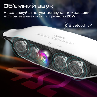 Акустична система Promate Delta-X 20W White (delta-x.white) Вінниця - фото 7