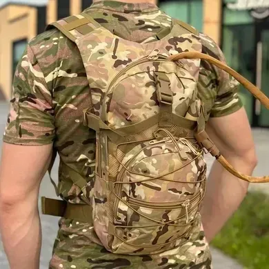 Гидратор рюкзак большой с карманами питьевая система мультикам 3 литра тактический Одесса - изображение 10