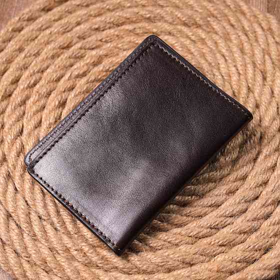 Обложка из глянцевой кожи на военный билет Тризуб ЗСУ GRANDE PELLE 16748 Коричневая Киев