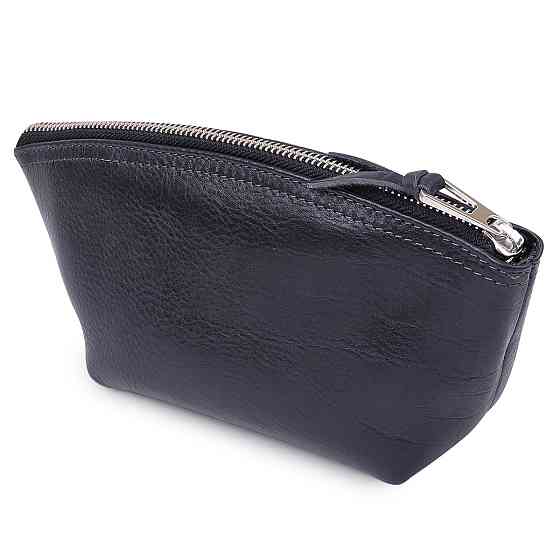 Кожаная женская косметичка GRANDE PELLE 11570 Черный Киев