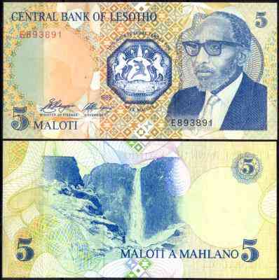 Лесото / Lesotho 5 maloti 1989 Pick 10 UNC Полтава