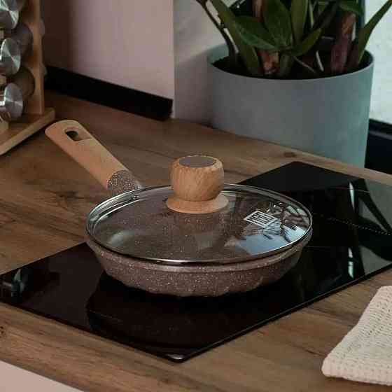 Сковорода алюмінієва 1,4 л, мраморне покриття Ø 22 см, бежевий Київ