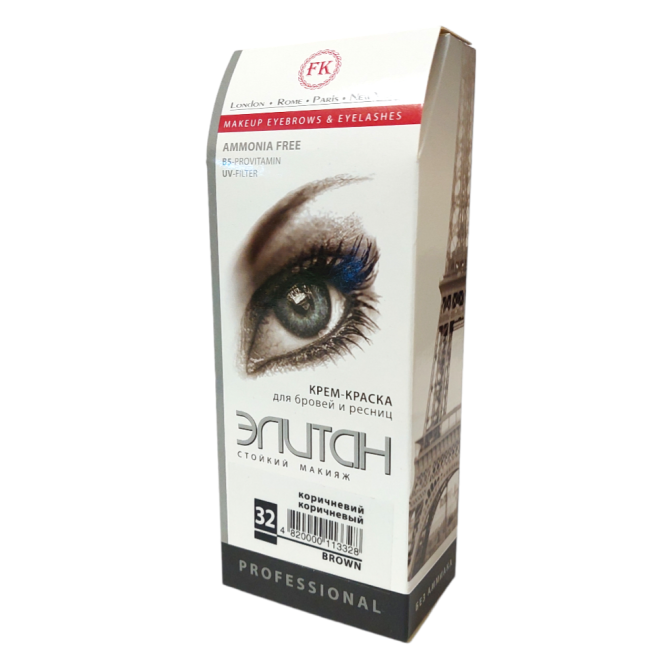 Краска для бровей и ресниц Элитан коричневый Тон №32 Профессиональная Запорожье - изображение 1