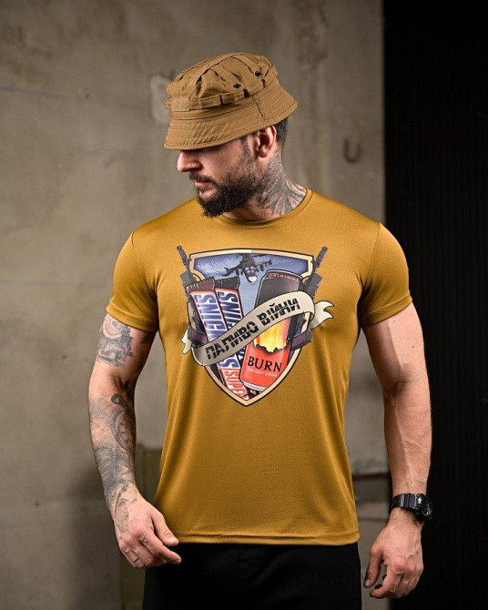 Тактическая потоотводящая футболка Паливо coyot ПП7723 Одесса - изображение 9