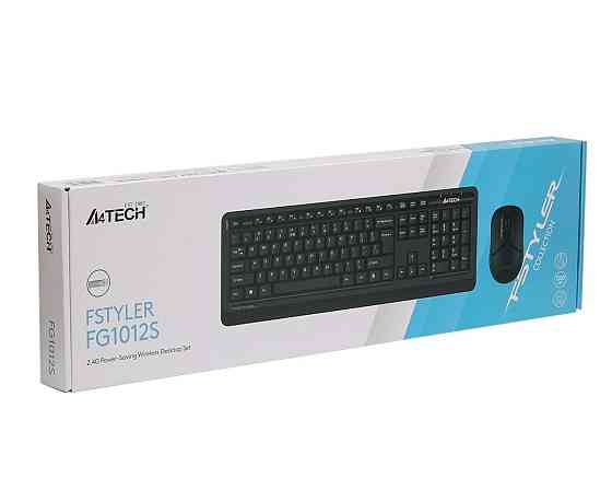 Комплект (клавіатура, миша) бездротовий A4Tech FG1012S Black/Grey Сірий Харків