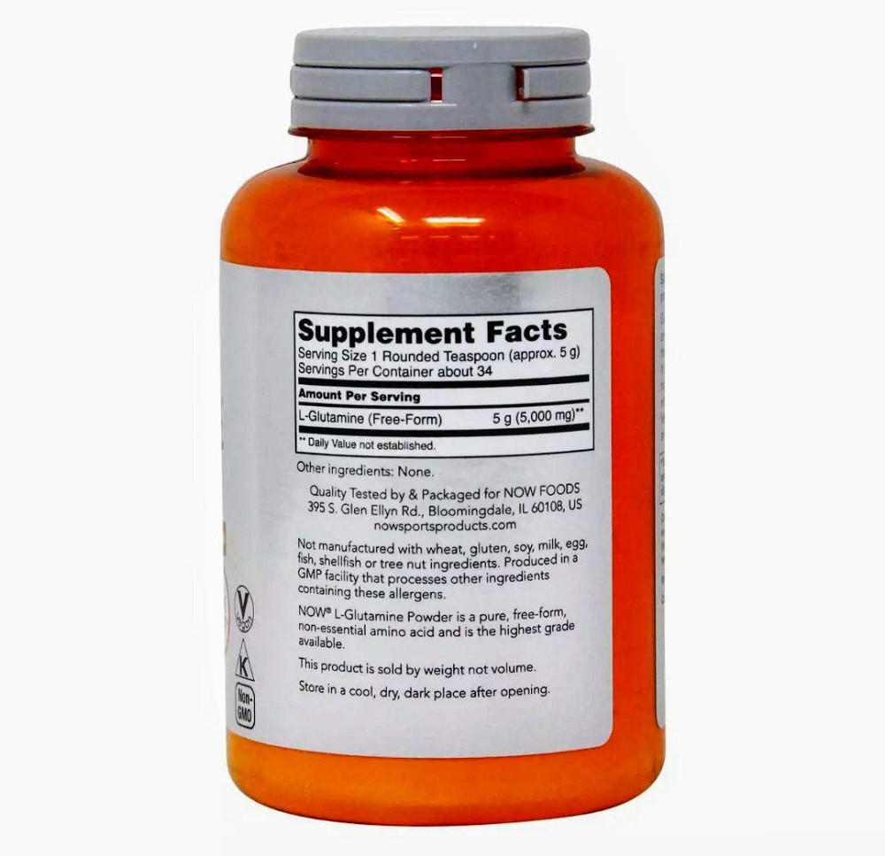 L-глютамін у порошку  Now Foods Sports L-Glutamine 170 г Київ - фото 2