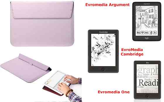 Чехол-конверт VitoCase для Evromedia Argument, Cambridge, One, с функцией подставки для книги Коричневый Киев