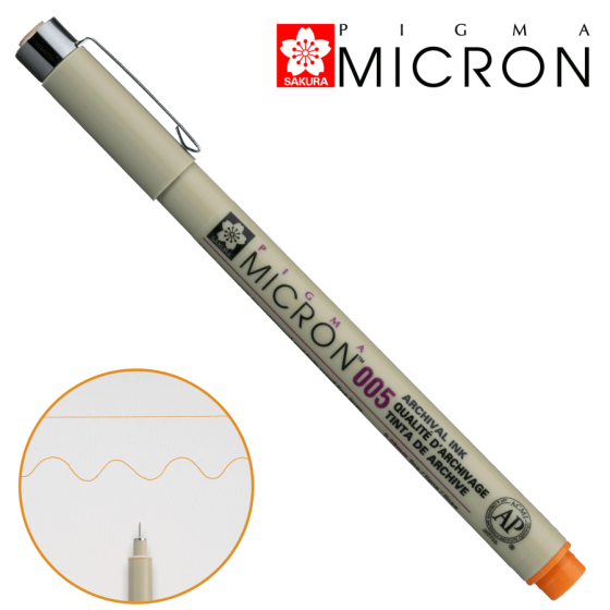 Лінер PIGMA MICRON (0.05), 0,2мм, Оранжевий, Sakura Київ