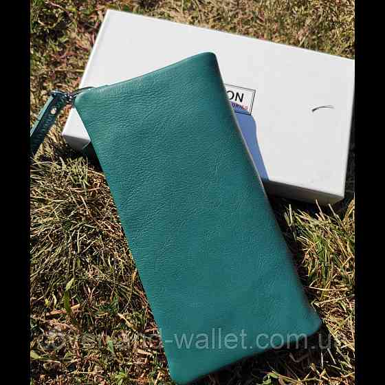 Стильный женский кожаный кошелек клатч бирюзового цвета Boston B 213 Киев